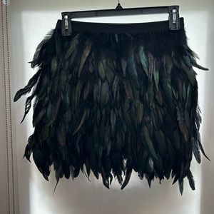 Medium Sugar Lips Peacock Mini Skirt Black